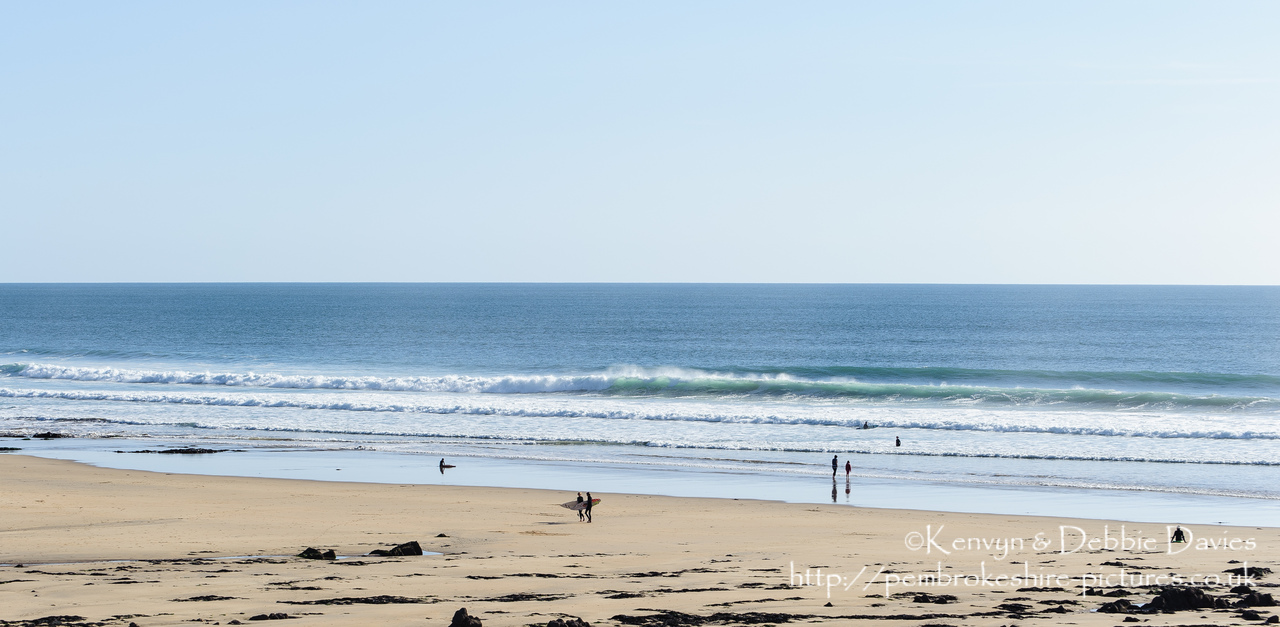 Freshwater West is a beach near Castlemartin, Pembrokeshire. It's approximately 0.75 miles long and is heavily used for surfing, strong currents mean it's not so good for swimming...